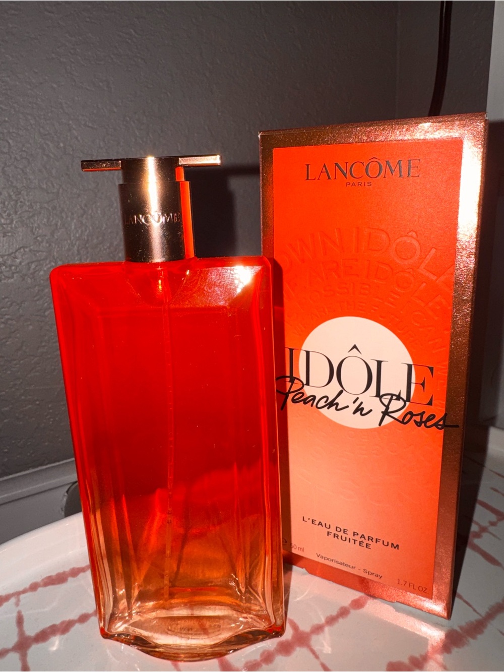 Lancôme Idôle Peach'n Roses EMPTY PERFUME with original box